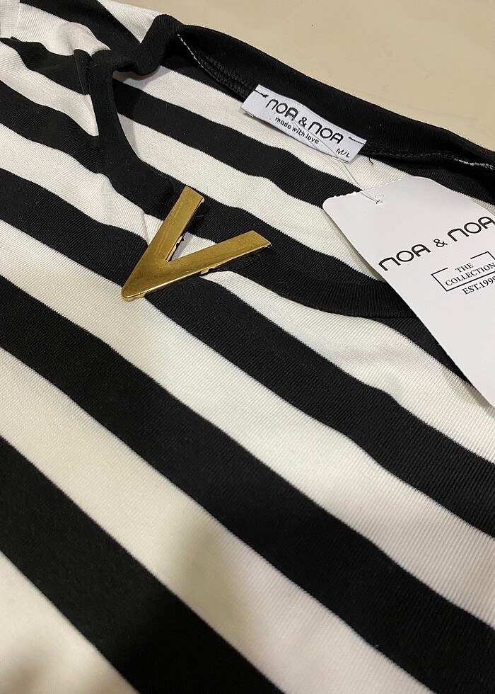 Cizgili bluz - Görsel 4