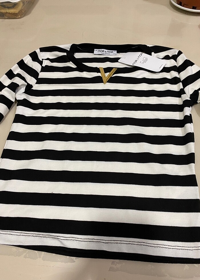 Cizgili bluz - Görsel 5