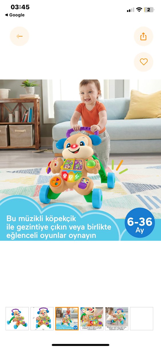 Fisher price eğitici köpekçik yürüteç - Görsel 3