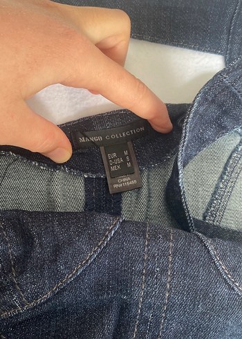 Koyu Lacivert Denim Midi kot Elbise - Görsel 4