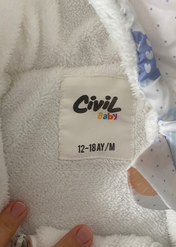 Civil Bebek Peluş Desenli astronot Tulum - Görsel 3