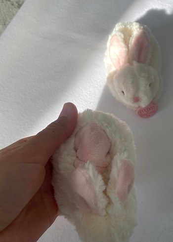 Kız Çocuk Beyaz Kürklü  çıngıraklı Tavşan patik - Görsel 6