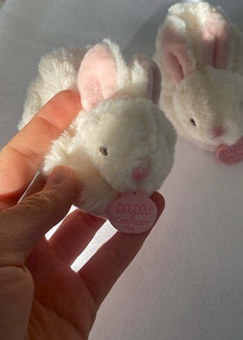 Kız Çocuk Beyaz Kürklü  çıngıraklı Tavşan patik - Görsel 4