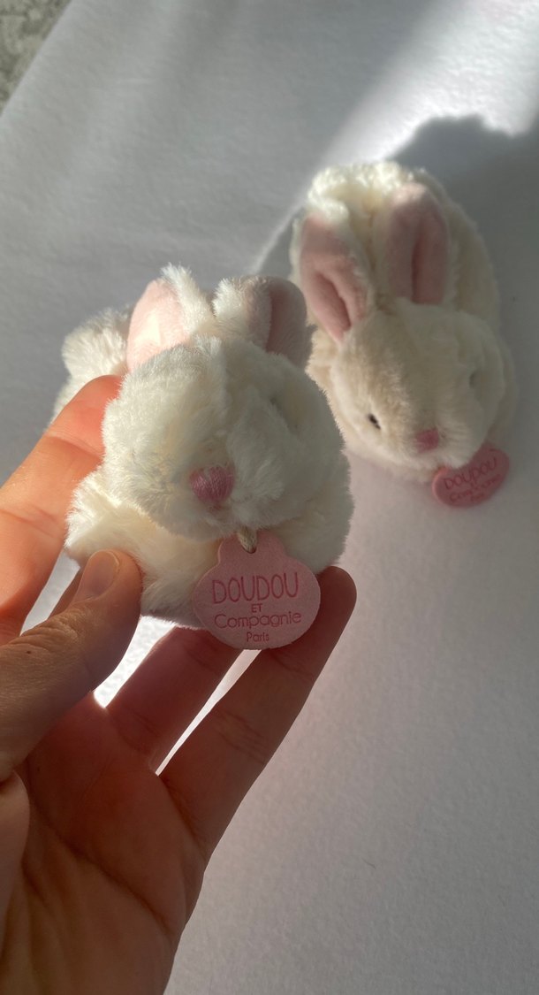 Kız Çocuk Beyaz Kürklü  çıngıraklı Tavşan patik - Görsel 3