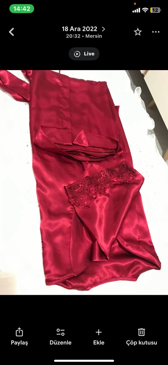 Espuar saten gecelik takımı - Görsel 5