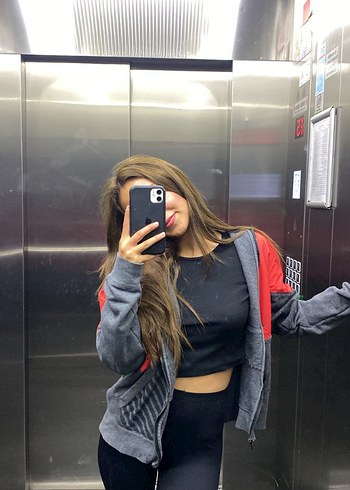 Gri Kadın Uzun Kollu Yüksek Yaka Eşofman