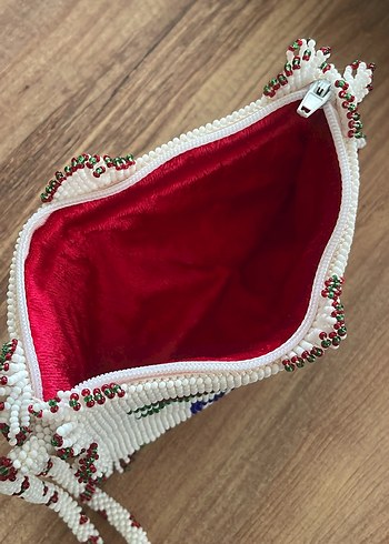 Boncuk İşlemeli Renkli Kelebekli Çanta - Görsel 14