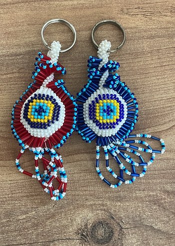 Renkli Boncuklu Anahtarlık - Görsel 5