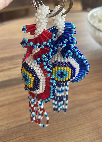 Renkli Boncuklu Anahtarlık - Görsel 4