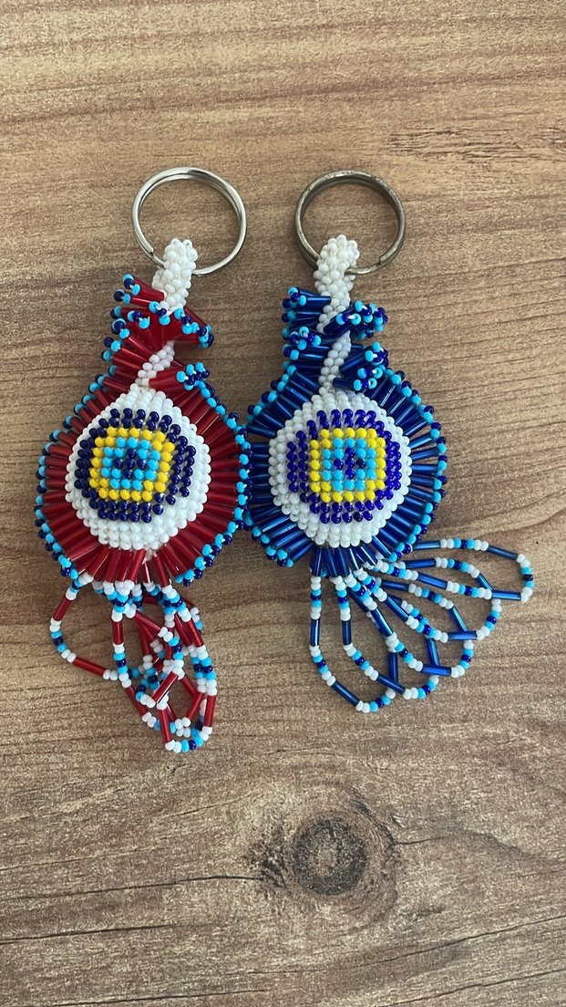 Renkli Boncuklu  Anahtarlık - Görsel 5