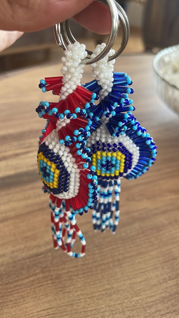 Renkli Boncuklu  Anahtarlık - Görsel 4