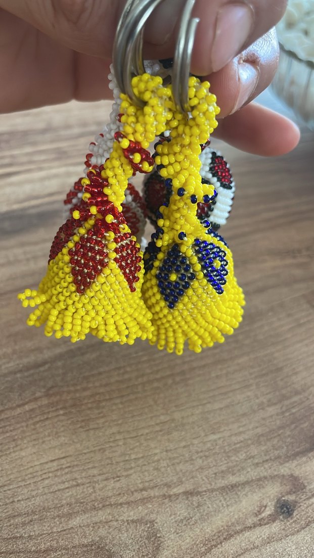 Renkli Boncuklu  Anahtarlık - Görsel 3