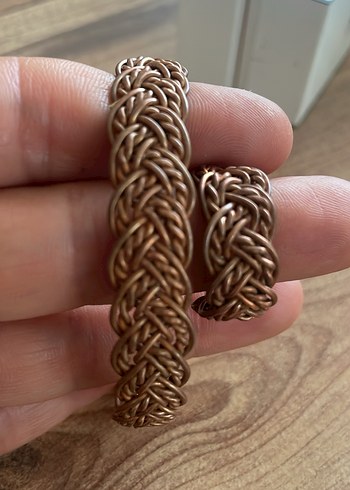 Bakır el örmesi bileklik yüzük - Görsel 2