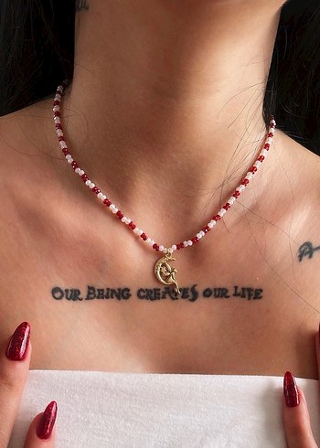 Yeşil Boncuklu BohemKolye - Görsel 3