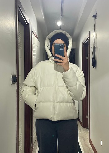 Beyaz Fermuarlı XSIDE mont - Görsel 6