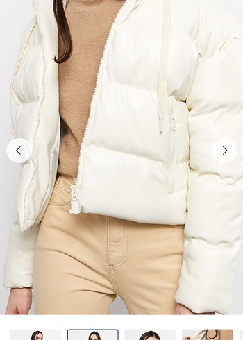 Beyaz Fermuarlı XSIDE mont - Görsel 9