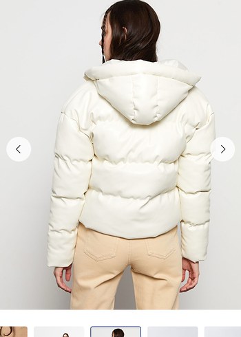 Beyaz Fermuarlı XSIDE mont - Görsel 8