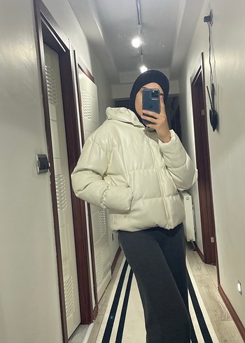 Beyaz Fermuarlı XSIDE mont - Görsel 7