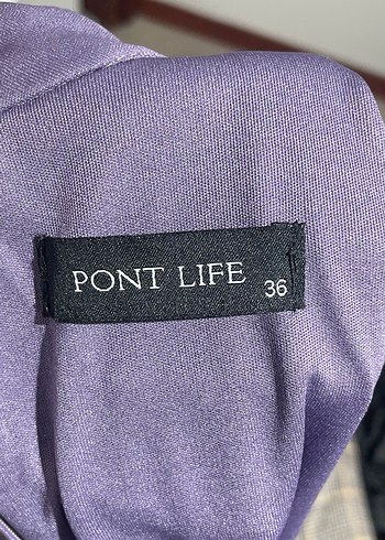 Lila rengi taşlı elbise - Görsel 8