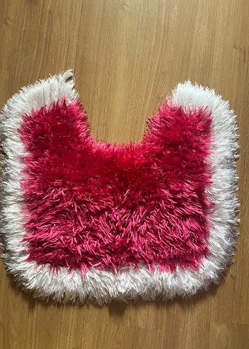 Pembe Batik Desenli Renkli Peluş Halı - Görsel 2