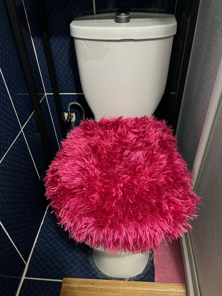 Pembe Batik Desenli Renkli Peluş Halı - Görsel 4