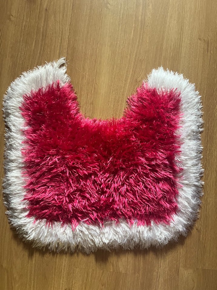 Pembe Batik Desenli Renkli Peluş Halı - Görsel 2