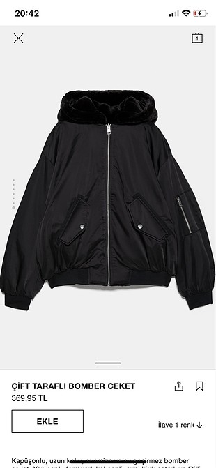 Zara çift taraflı mont