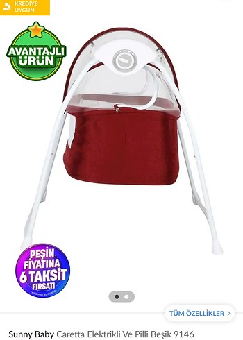 Beden bordo Renk Elektrikli beşik