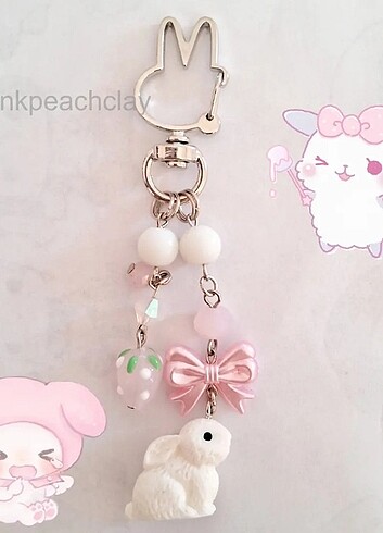 Bunny kawaii cottage anahtarlık ????????