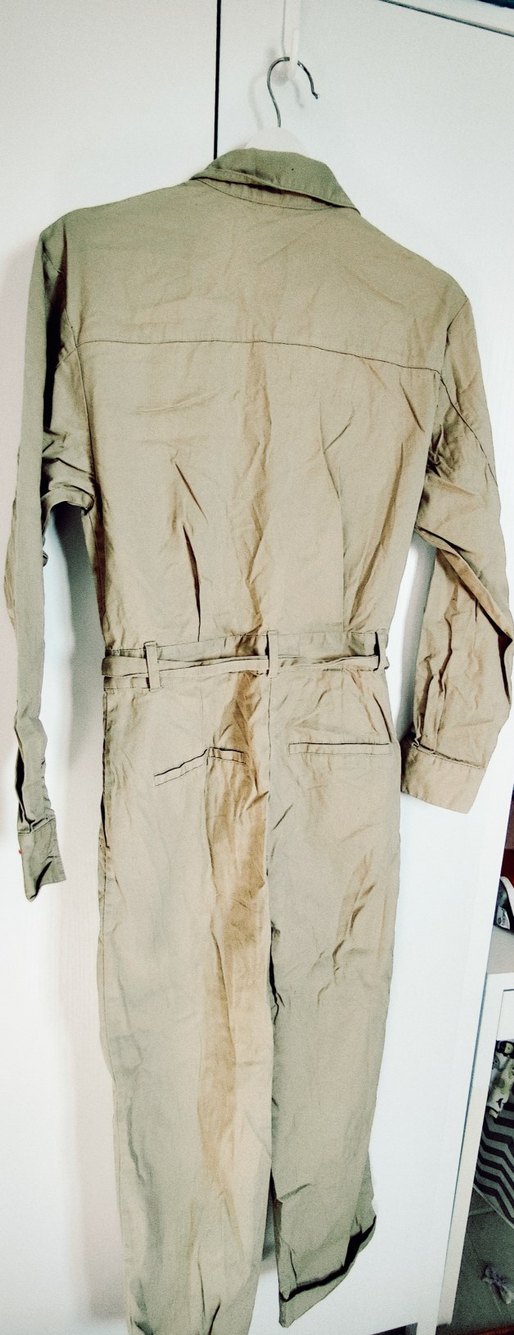 Bej Düğmeli  Keten tulum @h&m m beden - Görsel 3