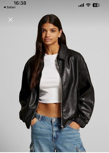 Bershka Deri Kadın Ceket