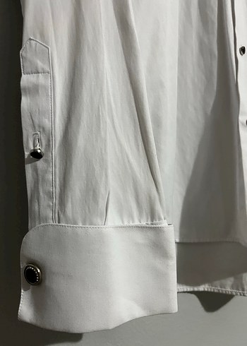 Jakamen Düğmeli Beyaz Erkek Gömlek Slim Fit - Görsel 6