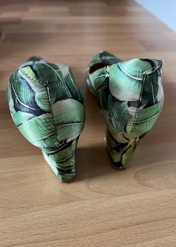 ADL Şık ve Modern Yeşil  Desenli Kadın Ayakkabı - Görsel 7