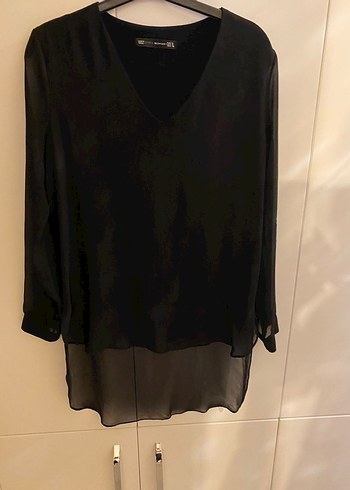 Zara Siyah Uzun Kollu Bluz - Görsel 2