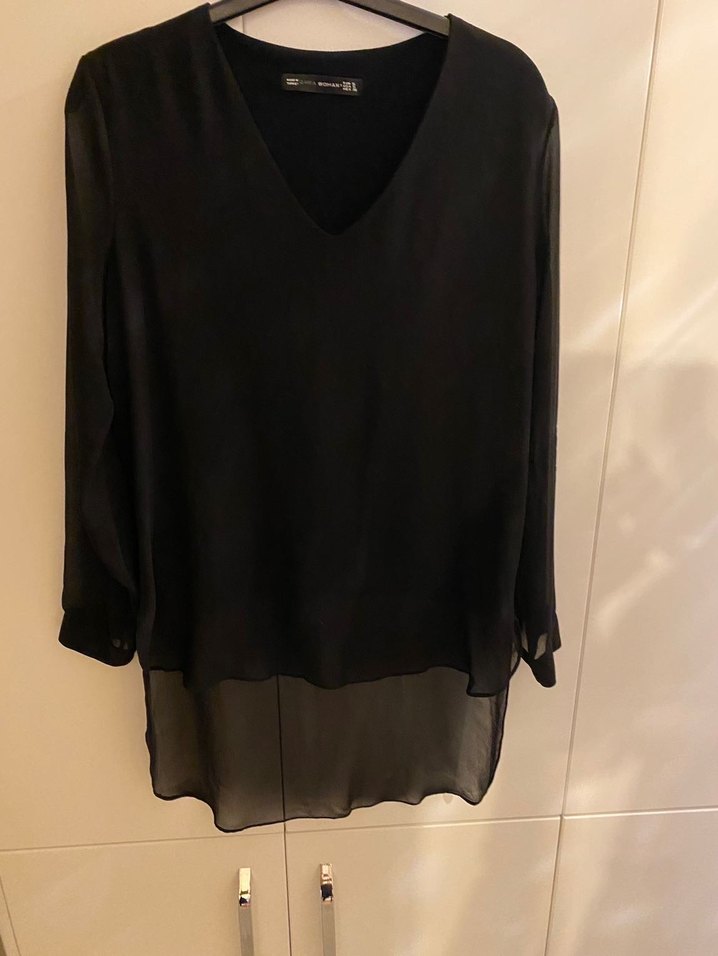 Zara Siyah Uzun Kollu Bluz - Görsel 2