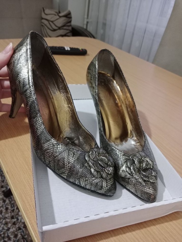 Gerçek deri  kadın topuklu ayakkabı - Görsel 3