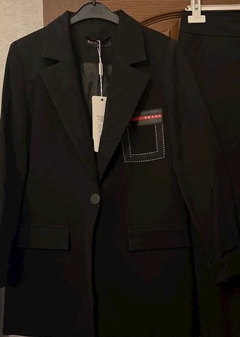 Düğmeli Siyah Deri Kadın Blazer Ceket