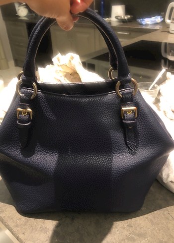 Pierre Cardin Klasik Lacivert Deri Kadın Çanta