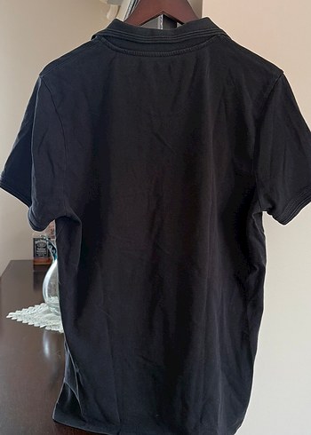 Düğmeli Siyah Erkek  Polo Tişört - Görsel 4