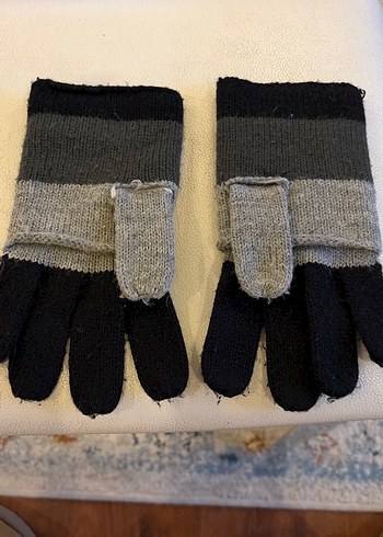 Çizgili Triko Eldiven - Görsel 2