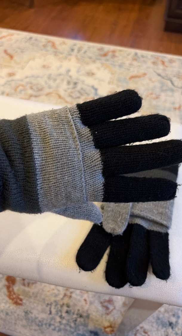 Çizgili Triko Eldiven - Görsel 4