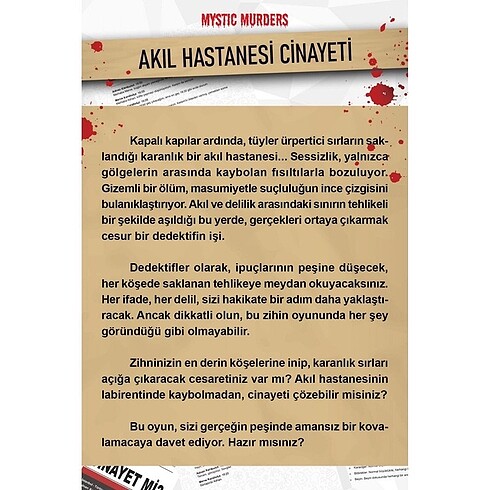  DEDEKTİFLİK CİNAYET ÇÖZME OYUNU