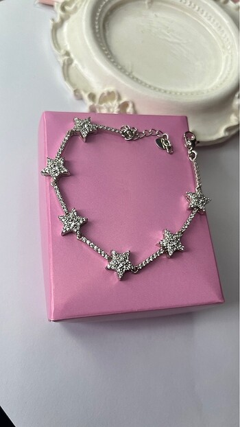 Tasarımcı Silver yıldızlar bileklik
