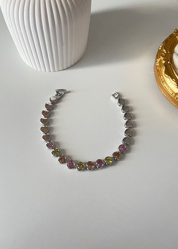 swarovski Renkli İşlemeli Kadın Bileklikleri