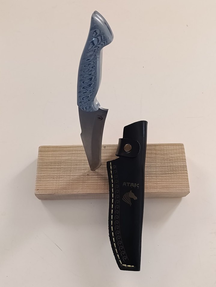 Gri Saplı Bıçak ve Kılıf Seti - Görsel 2