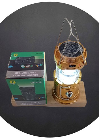 Şarj Edilebilir Altın Renk Kamp Feneri - Görsel 2