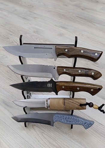 Koyu Kahverengi Saplı Dekoratif Bıçak Seti koleksiyonluk - Görsel 7