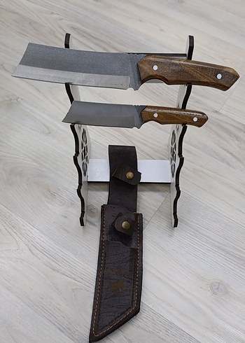 Koyu Kahverengi Saplı Dekoratif Bıçak Seti koleksiyonluk - Görsel 10