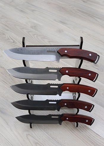 Koyu Kahverengi Saplı Dekoratif Bıçak Seti koleksiyonluk - Görsel 8