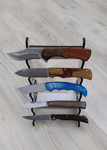 Koyu Kahverengi Saplı Dekoratif Bıçak Seti koleksiyonluk - Görsel 4